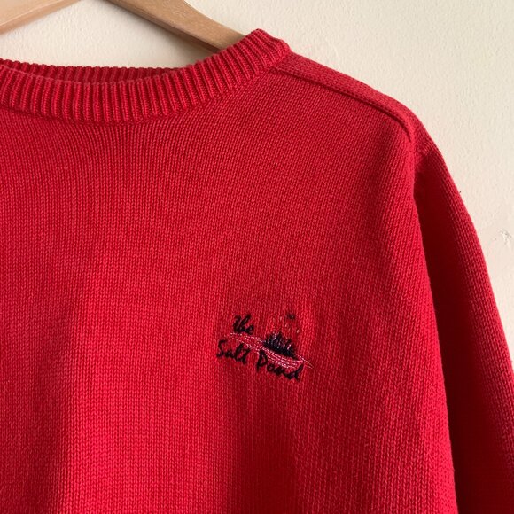 VINTAGE Red Crewneck Sweater by LA Mode - Picture 2 of 5